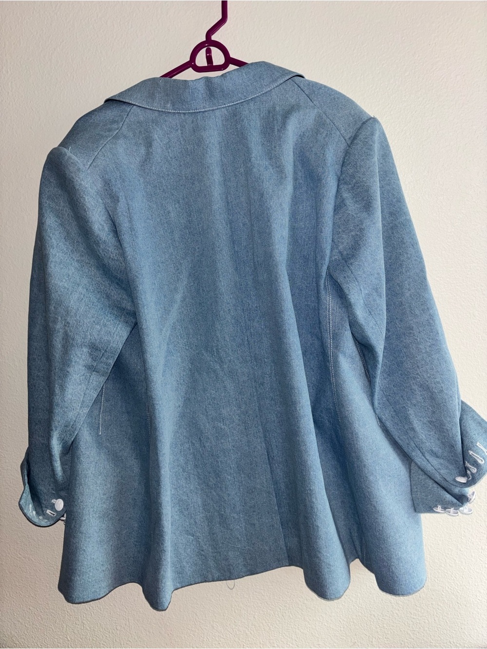VERONICA BEARD Dickey Jacket Women sz 24 MILLER Denim Light Blue Jean Blazer NWT - Picture 9 of 9